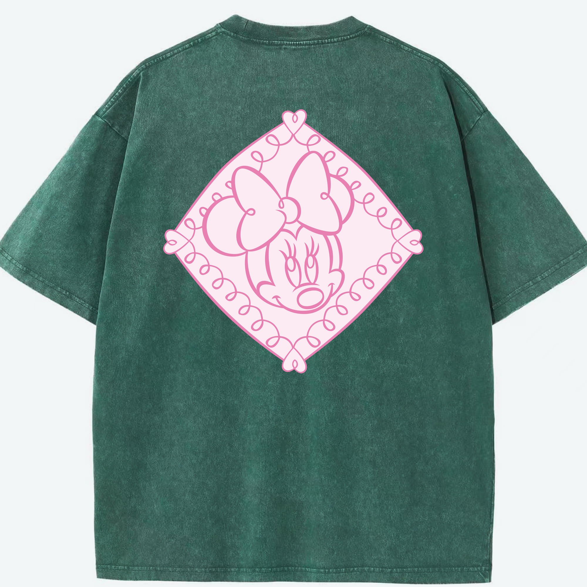 （画像用） ミッキーマウス Mickey Mouse 綿100% ヴィンテージ風 半袖Tシャツ（背面プリント）